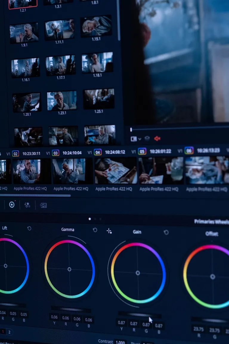 Foundry Fitness Club launch reel — color grading pass on the editing timeline